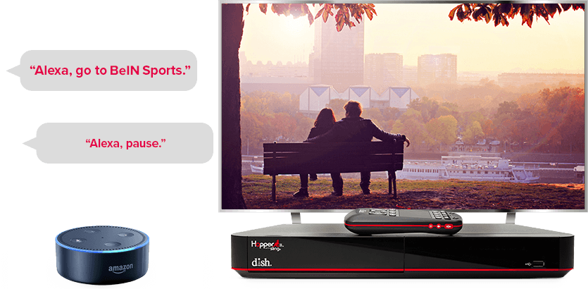TV manos libres de DISH - Controla tu TV con Alexa de Amazon - Providence, RI - One Stop TV - Distribuidor autorizado de DISH